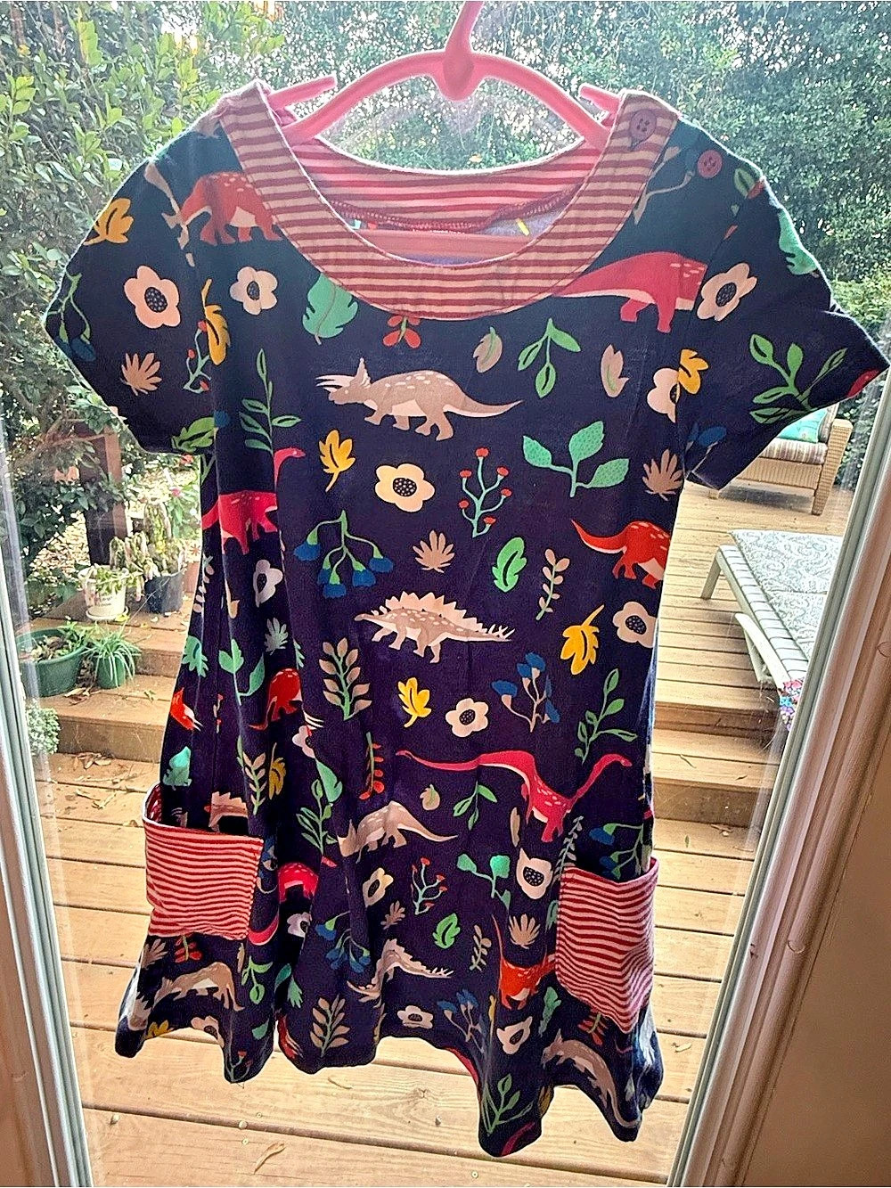 Dinosaur Print Cotton Dress Size 7